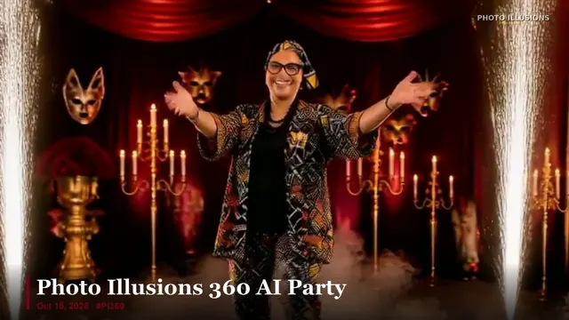 360 AI Party video still: Masquerade Ball, one guest