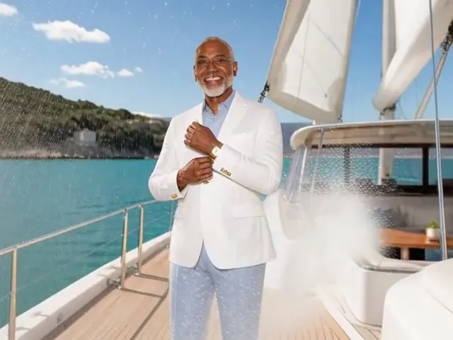 Photo Illusions in Motion, Boardroom to Yacht (one man): after the outfit and world change
