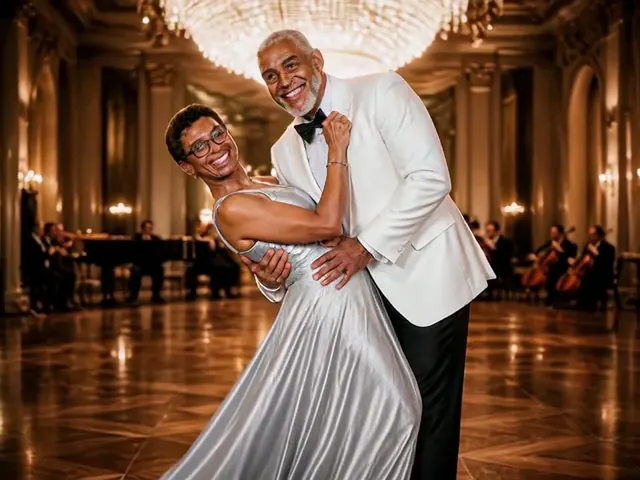 Photo Illusions in Motion, Dance in the City (a couple): after the outfit and world change